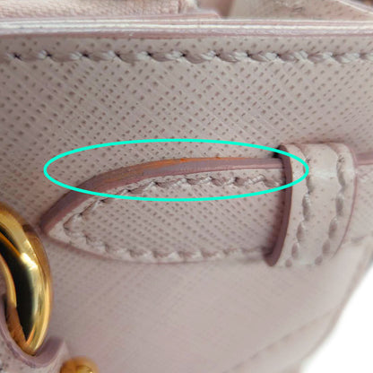 Ferragamo フェラガモ 2wayバッグ ダブルガンチーニ ピンク ゴールド EE-21 E428 レザー レディース 【中古】
