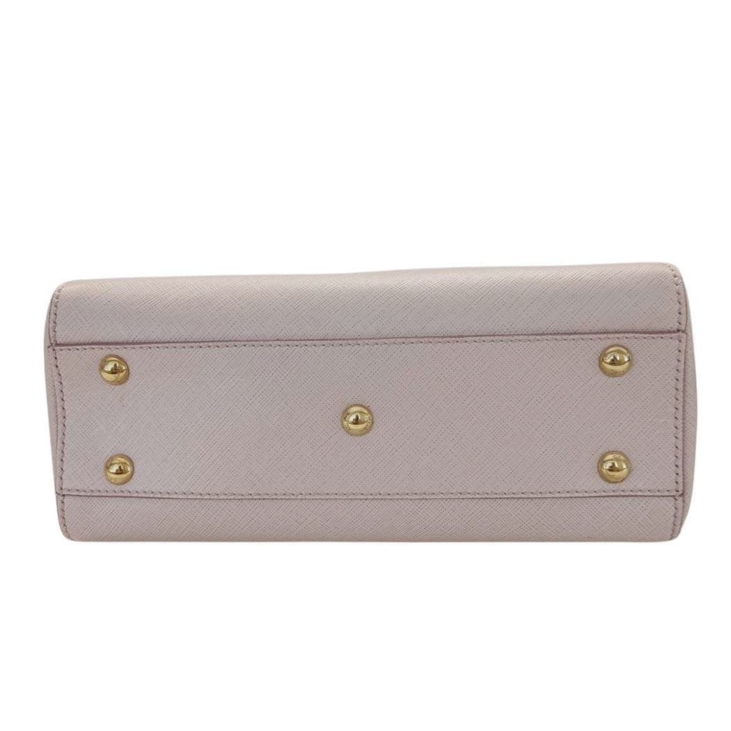 Ferragamo フェラガモ 2wayバッグ ダブルガンチーニ ピンク ゴールド EE-21 E428 レザー レディース 【中古】