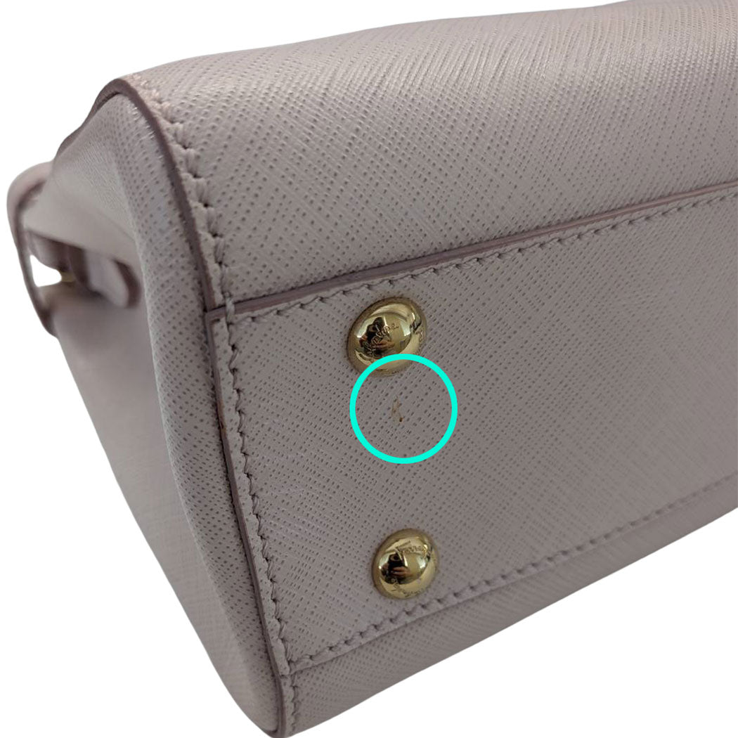 Ferragamo フェラガモ 2wayバッグ ダブルガンチーニ ピンク ゴールド EE-21 E428 レザー レディース 【中古】