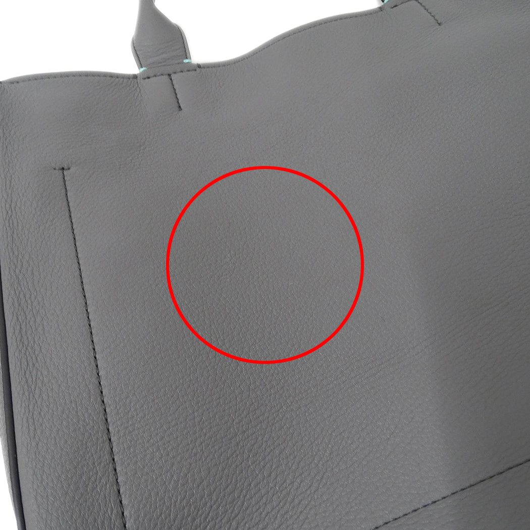 TIFFANY&Co. ティファニー 2wayバッグ グレー レザー レディース 【中古】