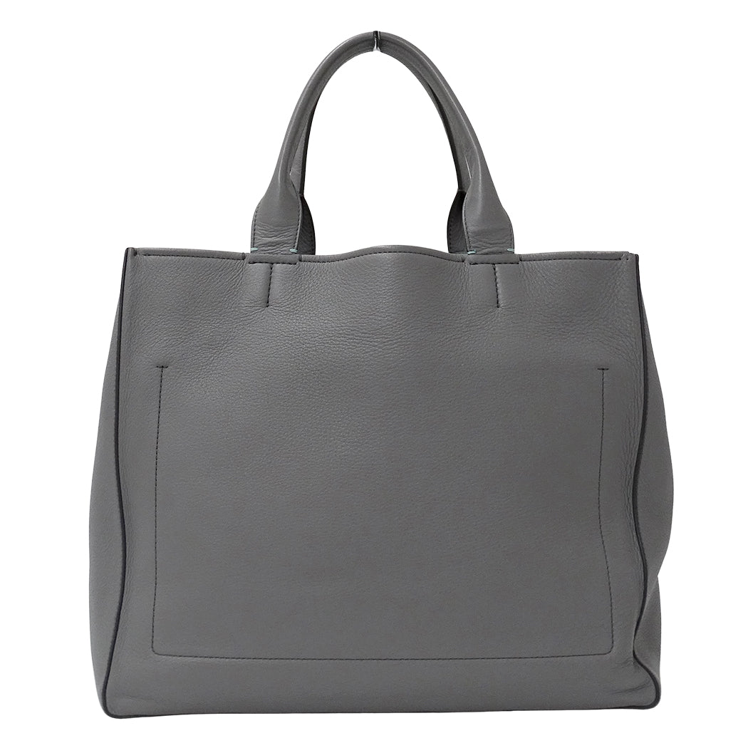 TIFFANY&Co. ティファニー 2wayバッグ グレー レザー レディース 【中古】
