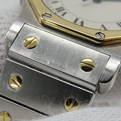 Cartier カルティエ サントス オクタゴン LM W2001583 メンズ 腕時計 デイト クオーツ SS YG 磨き済み【中古】
