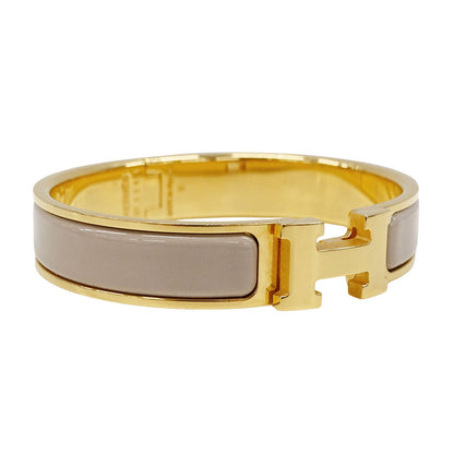 HERMES エルメス クリックH バングル メタル マロン・グラッセ ゴールド レディース 【中古】