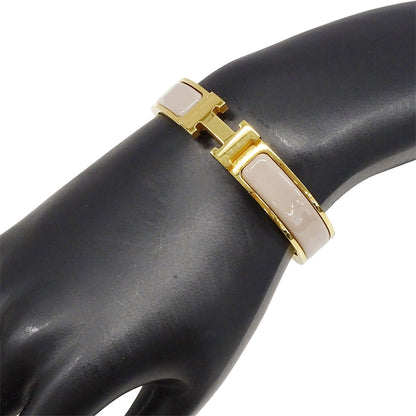HERMES エルメス クリックH バングル メタル マロン・グラッセ ゴールド レディース 【中古】