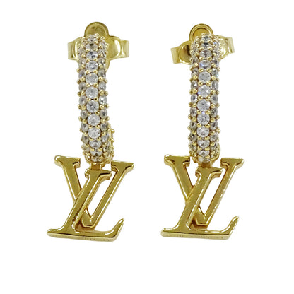 LOUIS VUITTON ルイ・ヴィトン フープ･LV アイコニック ピアス メタル ゴールド レディース M01732 【中古】
