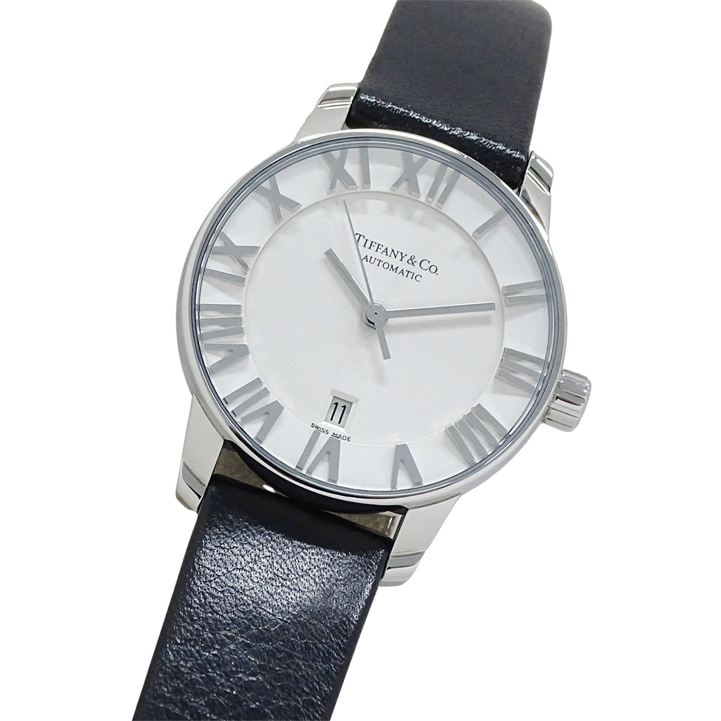 TIFFANY&Co. ティファニー アトラスドーム Z1830.68.10A21A50A レディース 腕時計 デイト 自動巻き SS レザー 磨き済み【中古】