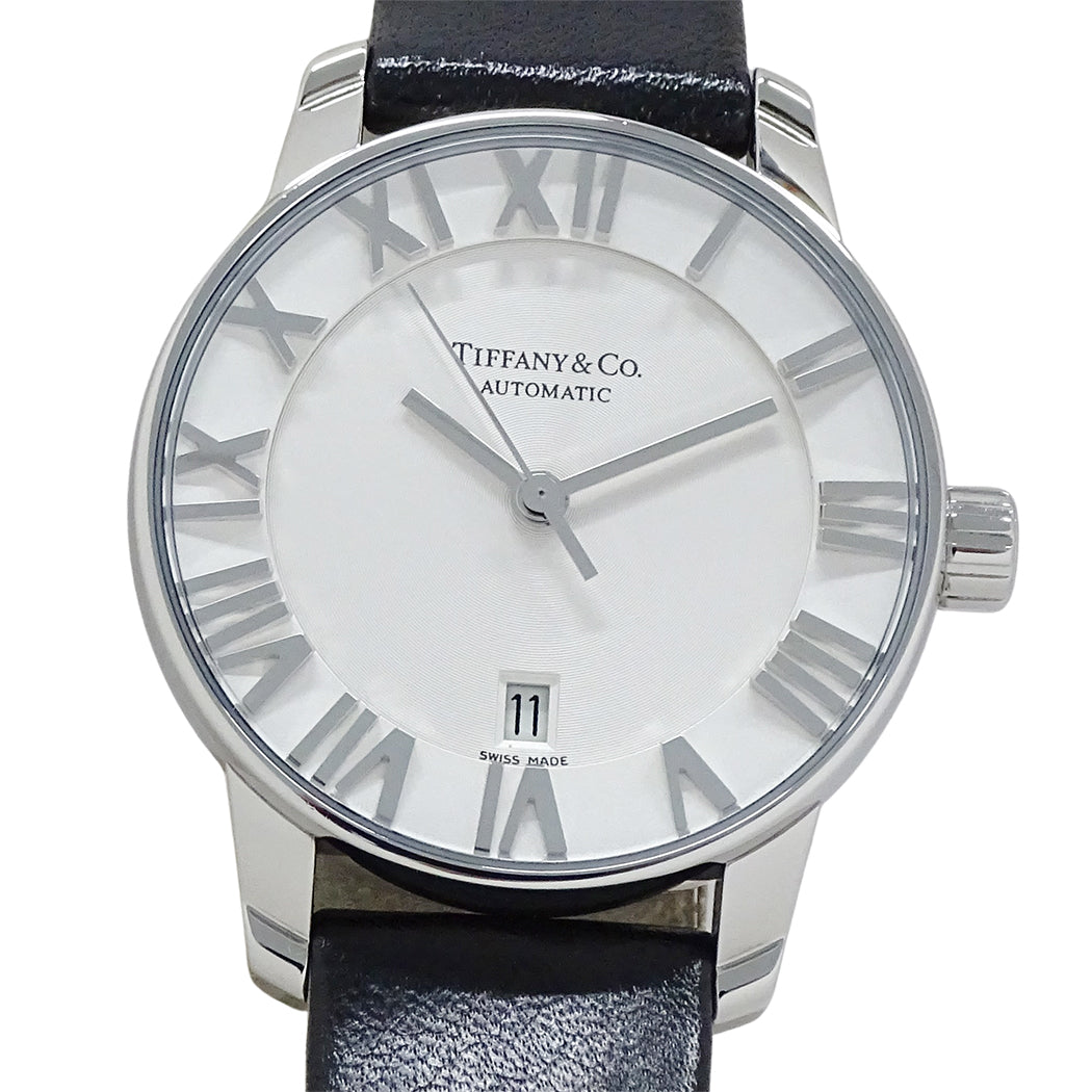 TIFFANY&Co. ティファニー アトラスドーム Z1830.68.10A21A50A レディース 腕時計 デイト 自動巻き SS レザー 磨き済み【中古】