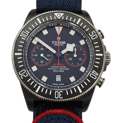 TUDOR チューダー ぺラゴス FXD 25807KN メンズ 腕時計 クロノグラフ 自動巻き カーボン ファブリック 点検済み【中古】
