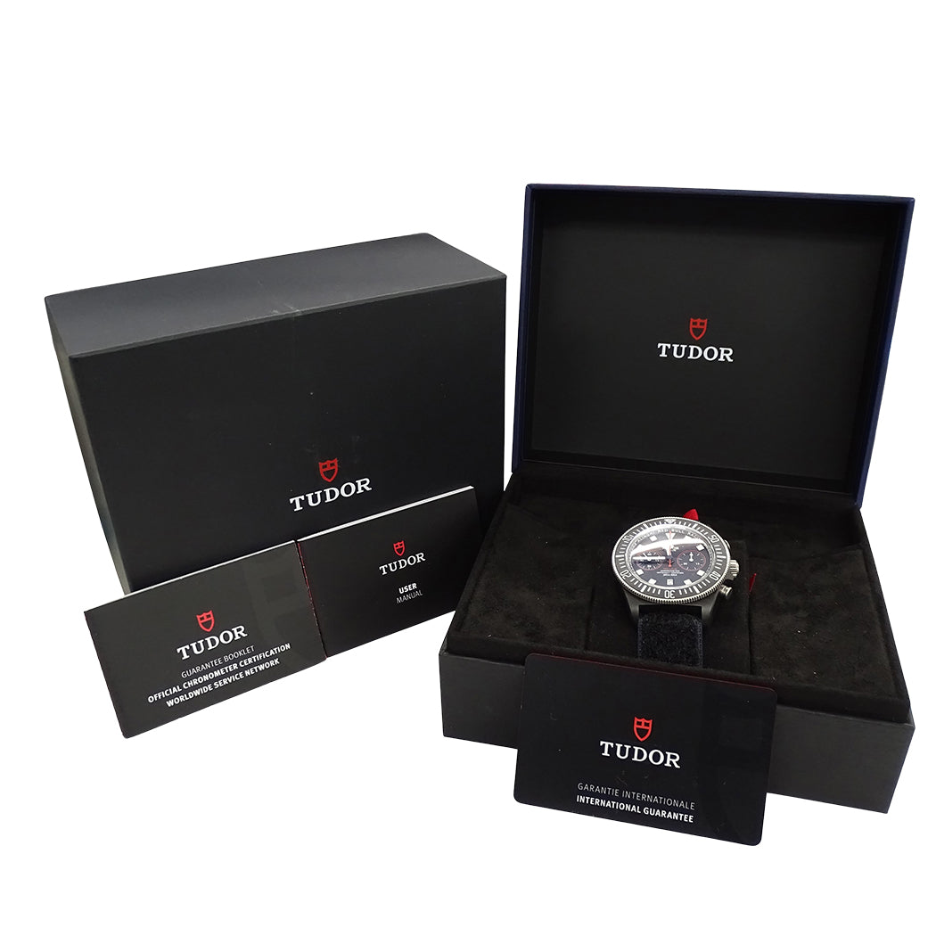 TUDOR チューダー ぺラゴス FXD 25807KN メンズ 腕時計 クロノグラフ 自動巻き カーボン ファブリック 点検済み【中古】