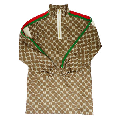GUCCI グッチ インターロッキングG テクニカルジャージードレス ワンピース ブラウン 678689 ポリエステル レディース 【中古】