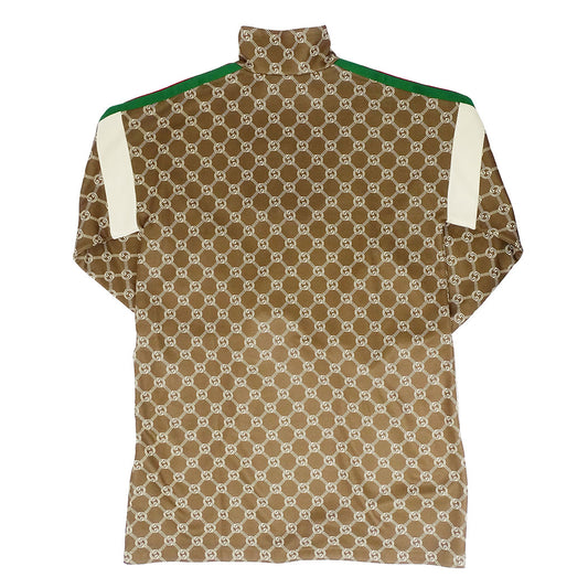 GUCCI グッチ インターロッキングG テクニカルジャージードレス ワンピース ブラウン 678689 ポリエステル レディース 【中古】