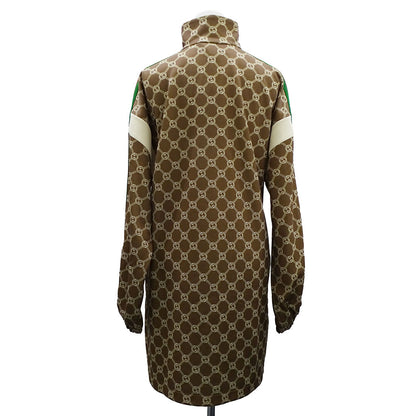 GUCCI グッチ インターロッキングG テクニカルジャージードレス ワンピース ブラウン 678689 ポリエステル レディース 【中古】
