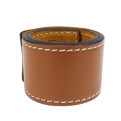 LOEWE ロエベ スラップ ブレスレット スモール ブレスレット アナグラム カーフ タン レディース 【中古】