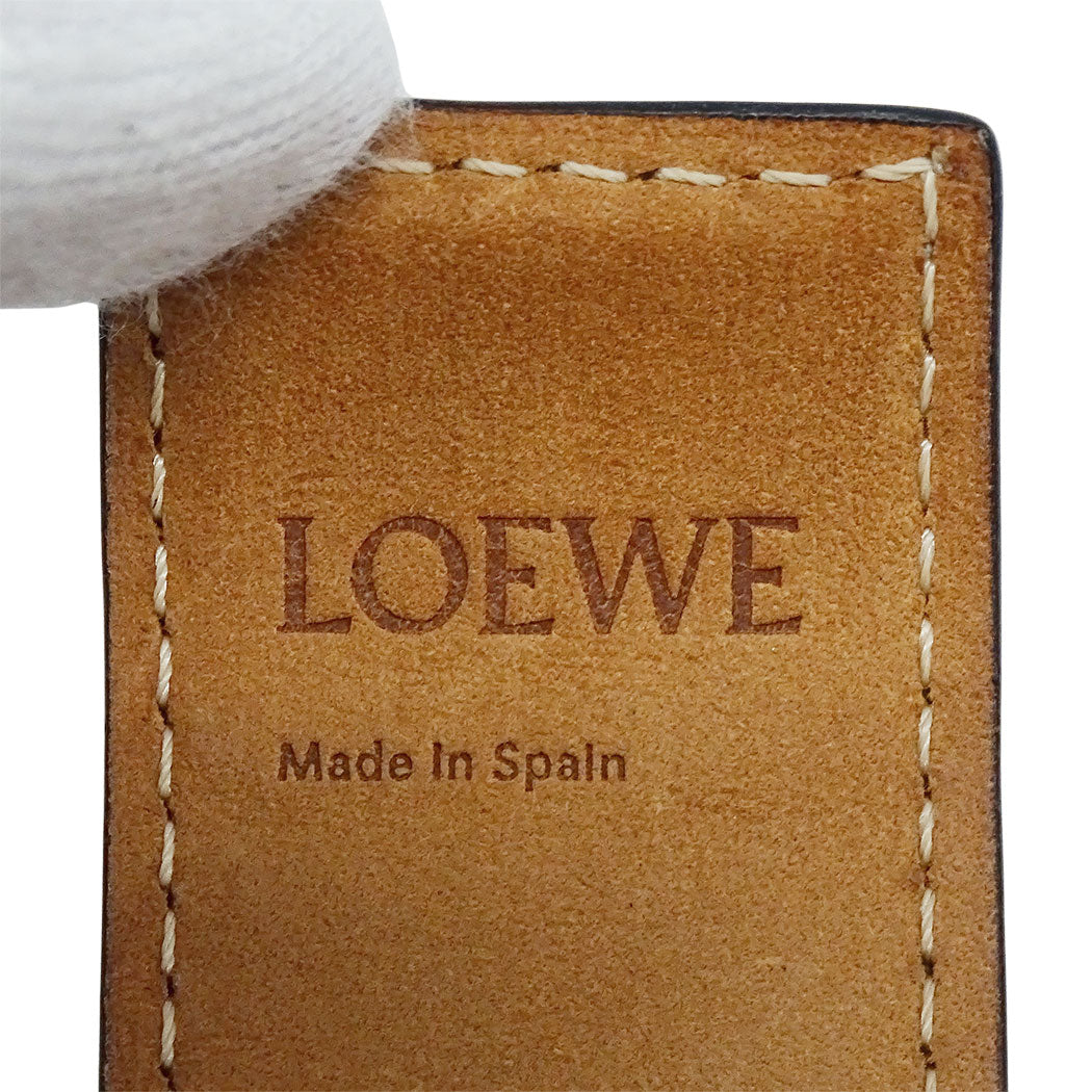 LOEWE ロエベ スラップ ブレスレット スモール ブレスレット アナグラム カーフ タン レディース 【中古】