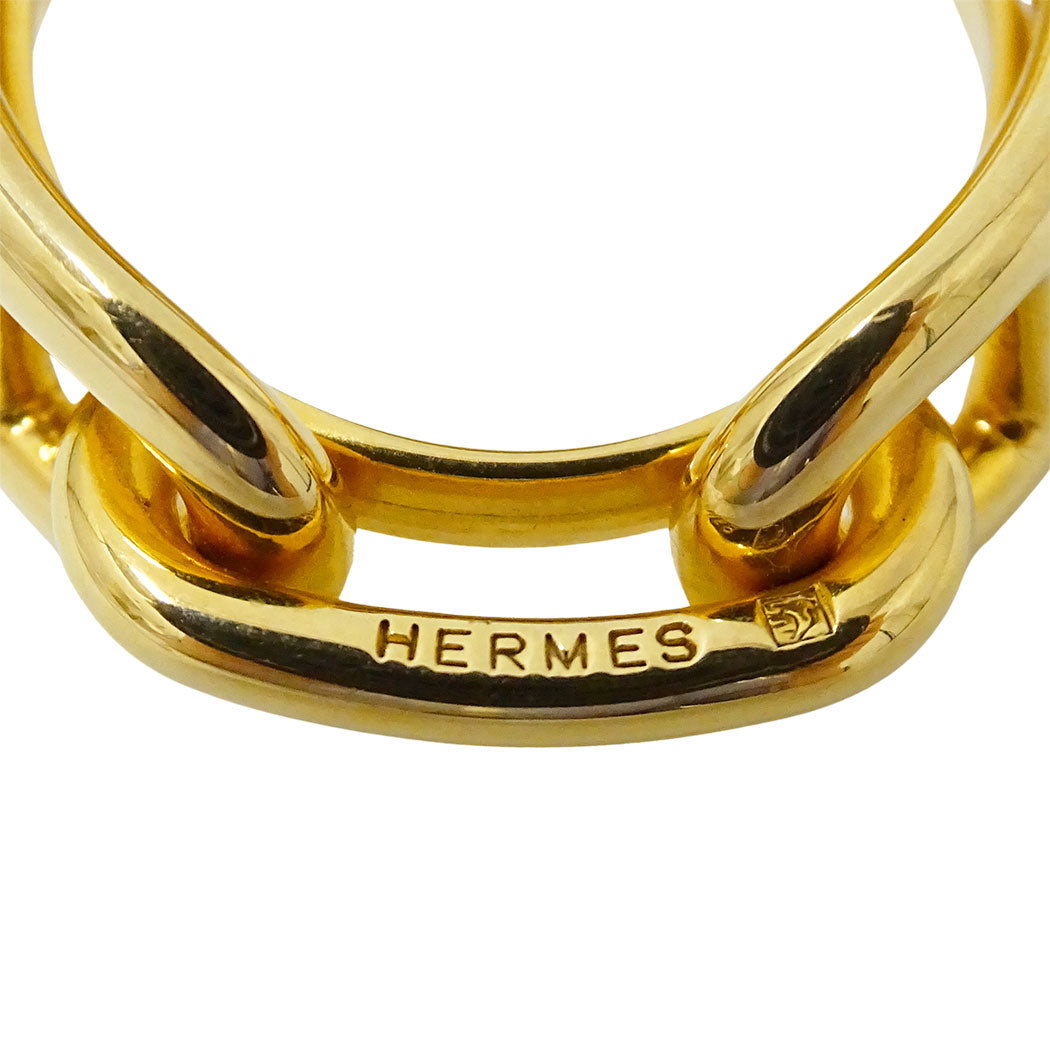 HERMES エルメス ルガテ スカーフリング メタル ゴールド レディース 【中古】