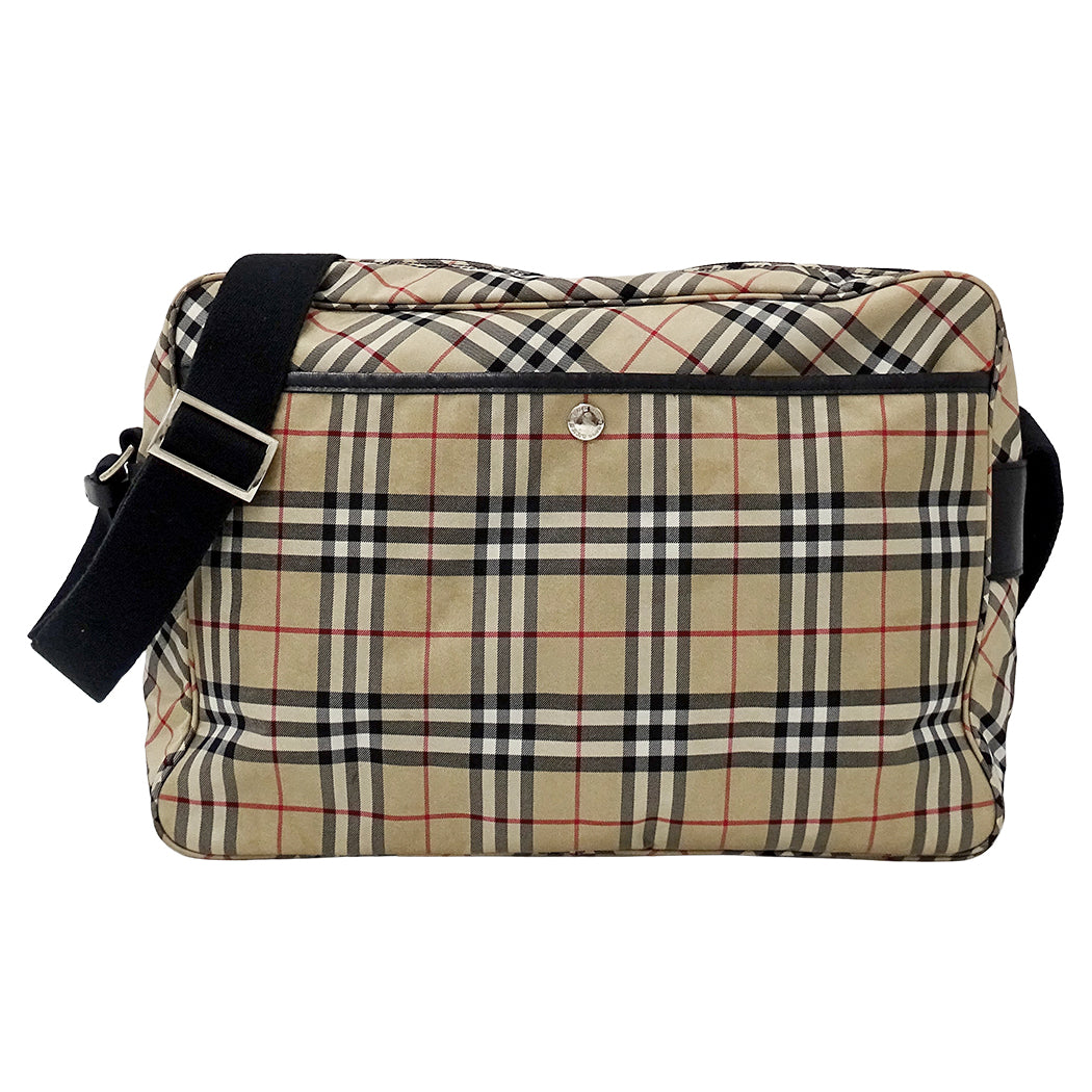 BURBERRY BLUE LABEL バーバリーブルーレーベル ショルダーバッグ ベージュ ナイロン レディース 【中古】