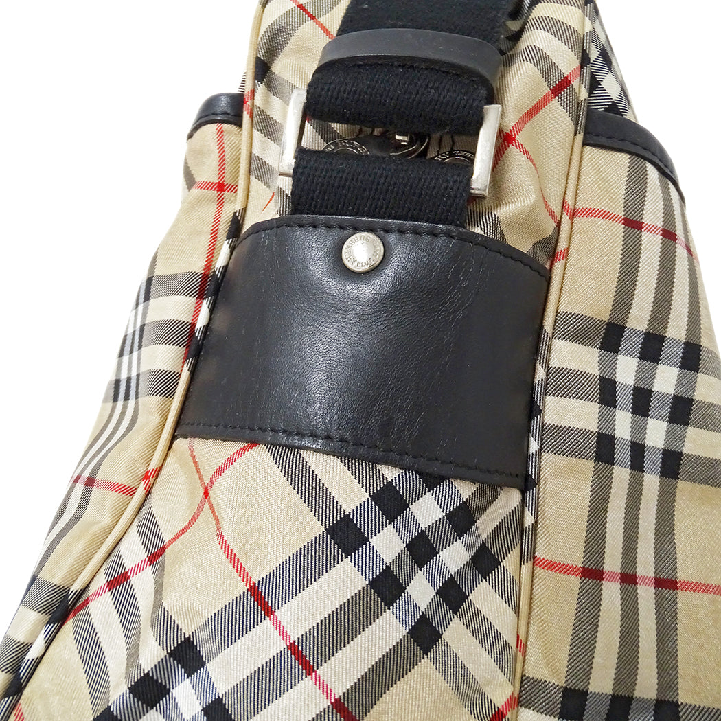 BURBERRY BLUE LABEL バーバリーブルーレーベル ショルダーバッグ ベージュ ナイロン レディース 【中古】