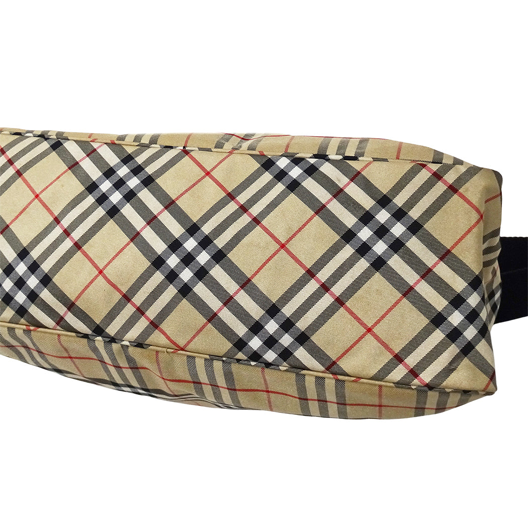 BURBERRY BLUE LABEL バーバリーブルーレーベル ショルダーバッグ ベージュ ナイロン レディース 【中古】