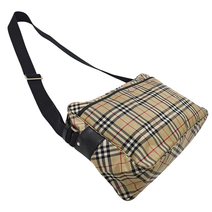 BURBERRY BLUE LABEL バーバリーブルーレーベル ショルダーバッグ ベージュ ナイロン レディース 【中古】