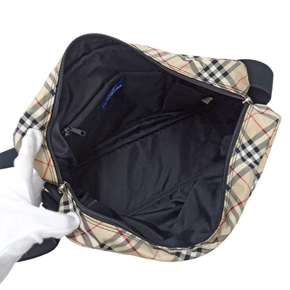 BURBERRY BLUE LABEL バーバリーブルーレーベル ショルダーバッグ ベージュ ナイロン レディース 【中古】