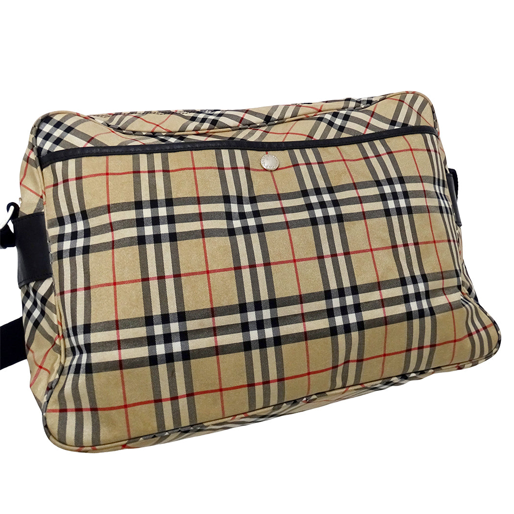 BURBERRY BLUE LABEL バーバリーブルーレーベル ショルダーバッグ ベージュ ナイロン レディース 【中古】