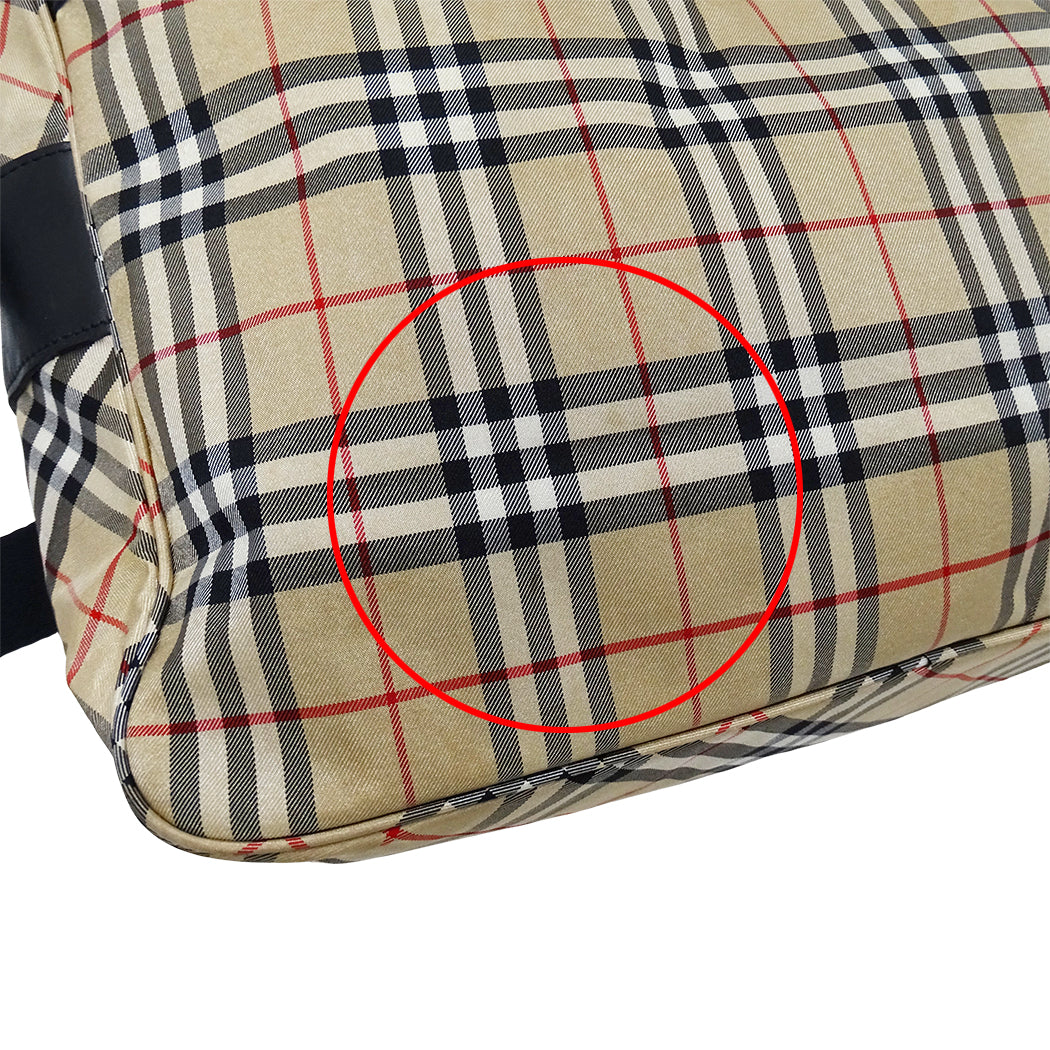 BURBERRY BLUE LABEL バーバリーブルーレーベル ショルダーバッグ ベージュ ナイロン レディース 【中古】