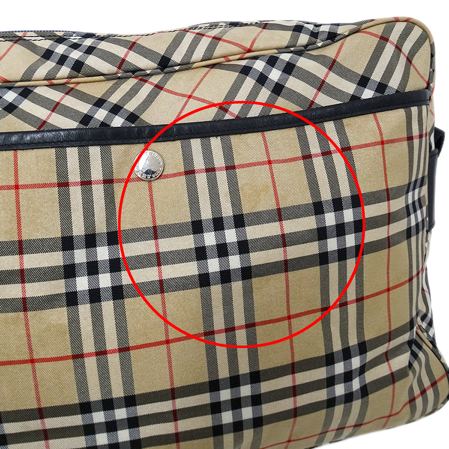 BURBERRY BLUE LABEL バーバリーブルーレーベル ショルダーバッグ ベージュ ナイロン レディース 【中古】