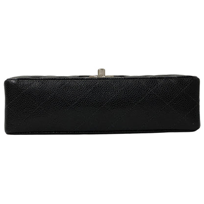 CHANEL シャネル ショルダーバッグ マトラッセ ブラック シルバー金具 キャビアスキン レディース 【中古】