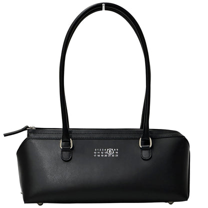 Maison Margiela メゾン マルジェラ バウレットＪ ミディアム ショルダーバッグ MM6 エムエムシックス ブラック レザー レディース 【中古】
