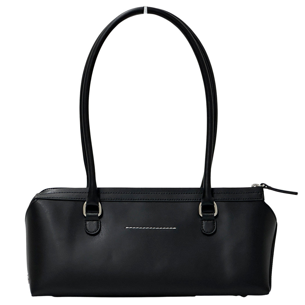 Maison Margiela メゾン マルジェラ バウレットＪ ミディアム ショルダーバッグ MM6 エムエムシックス ブラック レザー レディース 【中古】