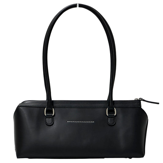 Maison Margiela メゾン マルジェラ バウレットＪ ミディアム ショルダーバッグ MM6 エムエムシックス ブラック レザー レディース 【中古】