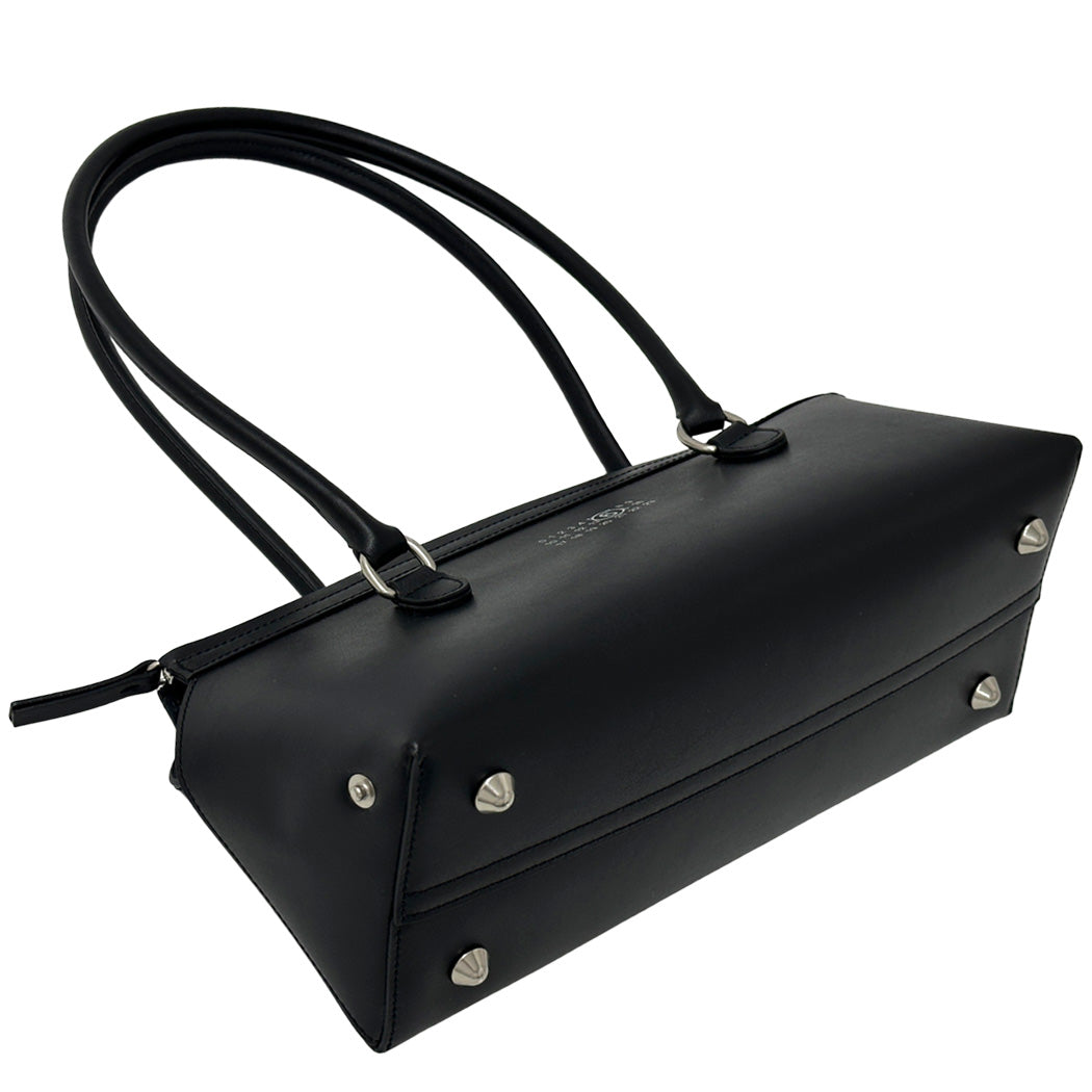 Maison Margiela メゾン マルジェラ バウレットＪ ミディアム ショルダーバッグ MM6 エムエムシックス ブラック レザー レディース 【中古】