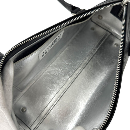 Maison Margiela メゾン マルジェラ バウレットＪ ミディアム ショルダーバッグ MM6 エムエムシックス ブラック レザー レディース 【中古】
