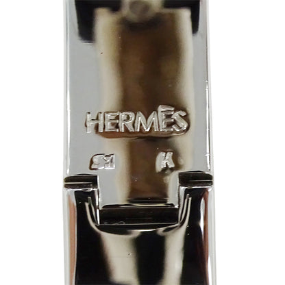 HERMES エルメス バングル クリックH メタル シルバー オレンジ レディース【中古】