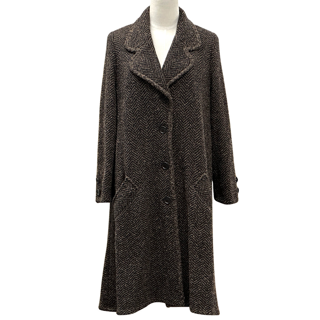CELINE セリーヌ テーラードコート ブラウン ブラック ウール レディース 【中古】