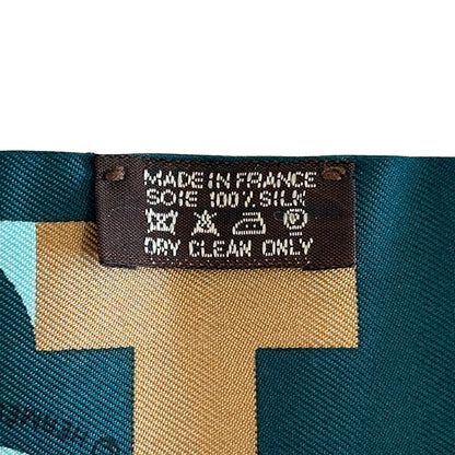HERMES エルメス ツイリー Capitales キャピタルズ スカーフ グリーン マルチカラー シルク レディース 【中古】
