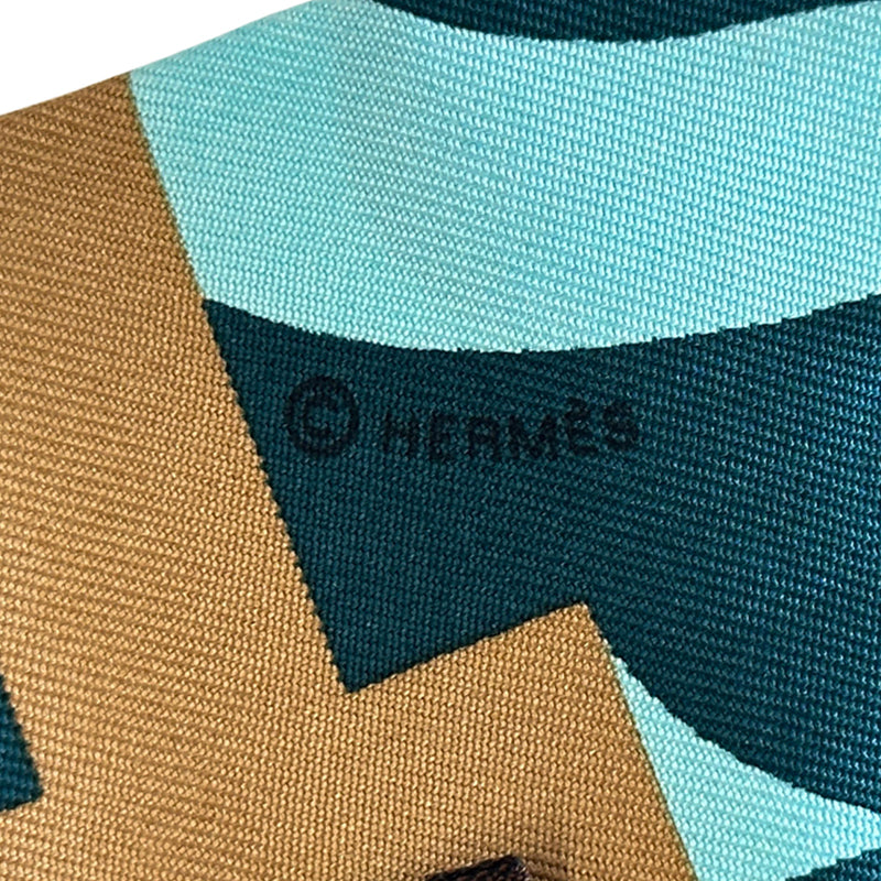 HERMES エルメス ツイリー Capitales キャピタルズ スカーフ グリーン マルチカラー シルク レディース 【中古】
