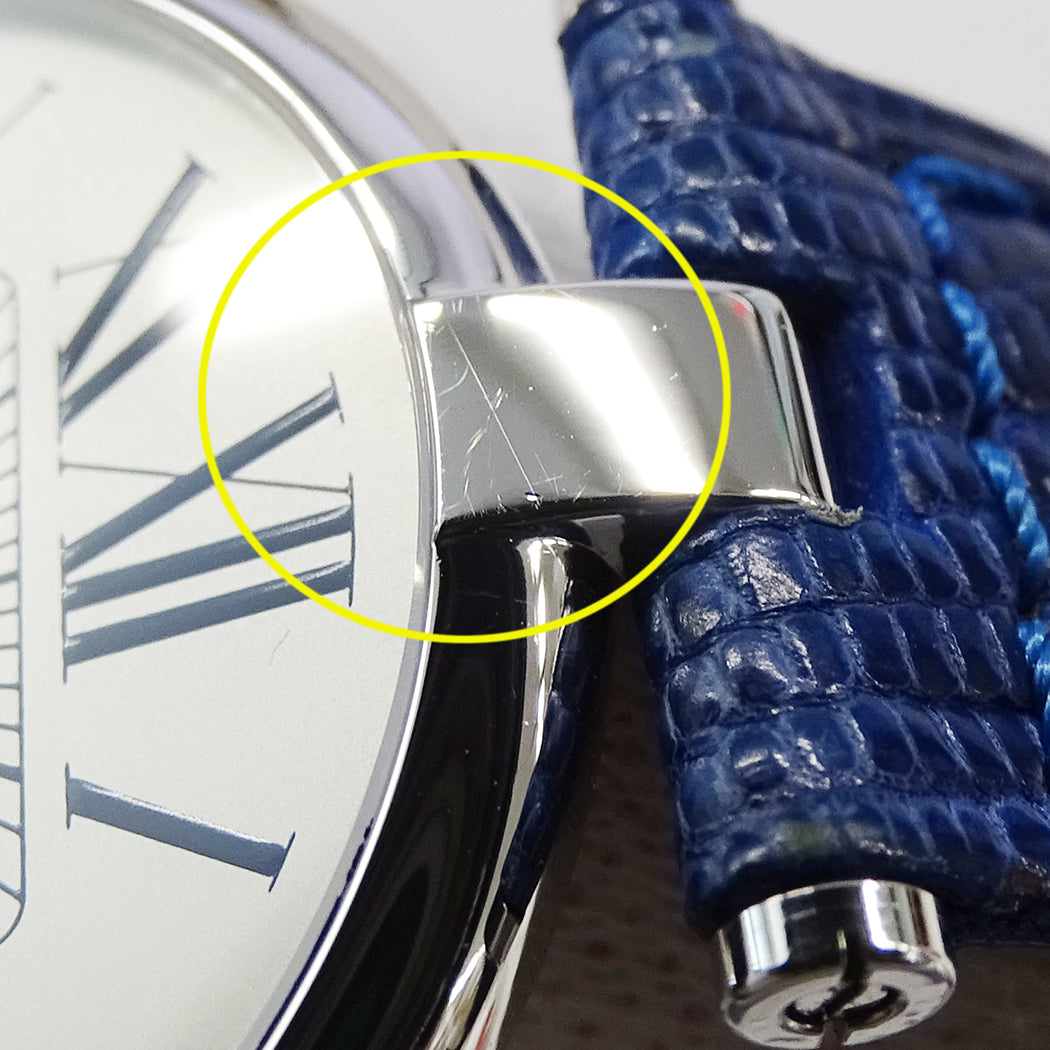 Cartier カルティエ マストヴァンドーム LM ヴェルメイユ W1007065 ボーイズ 腕時計 クオーツ QZ 925 レザー 磨き済み【中古】