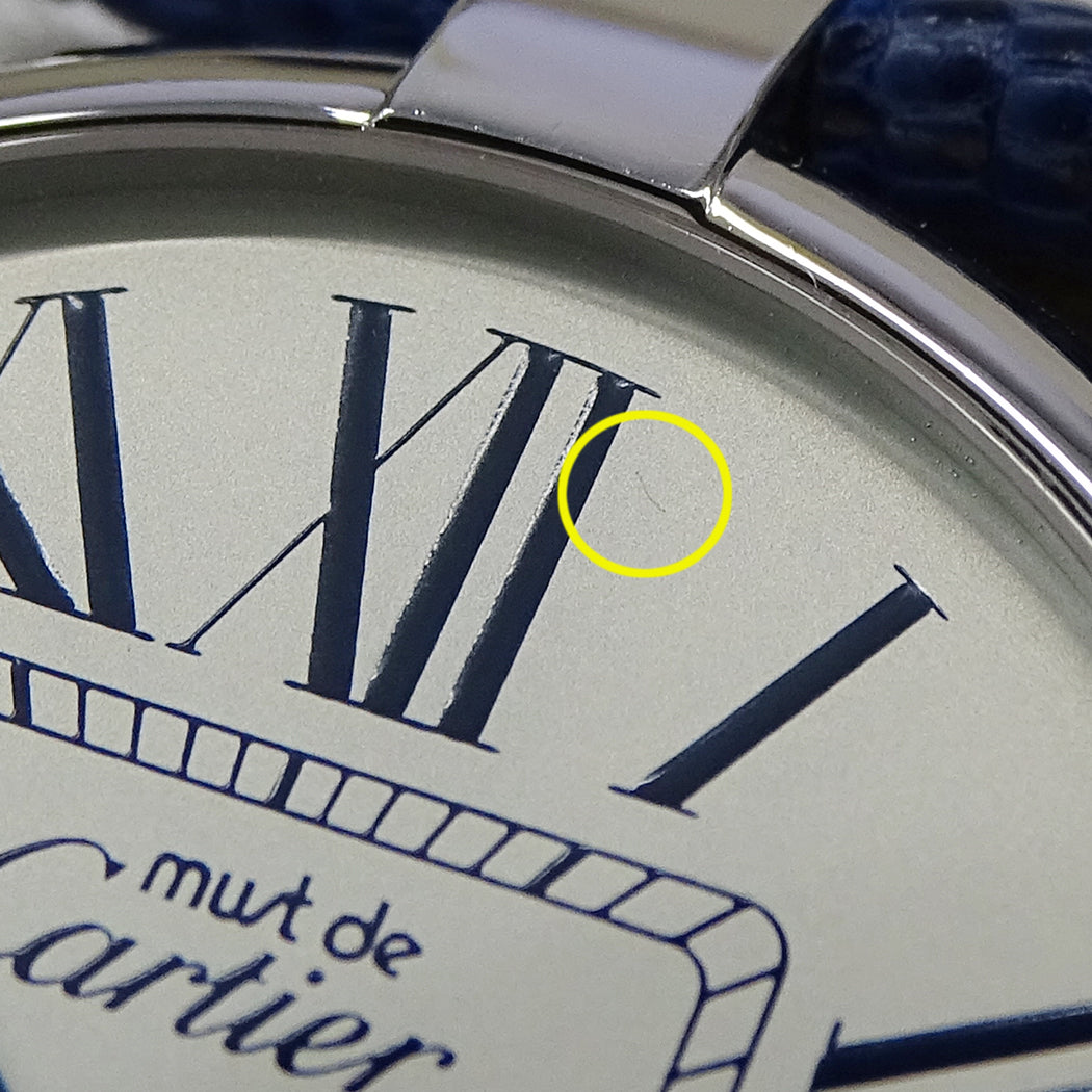 Cartier カルティエ マストヴァンドーム LM ヴェルメイユ W1007065 ボーイズ 腕時計 クオーツ QZ 925 レザー 磨き済み【中古】