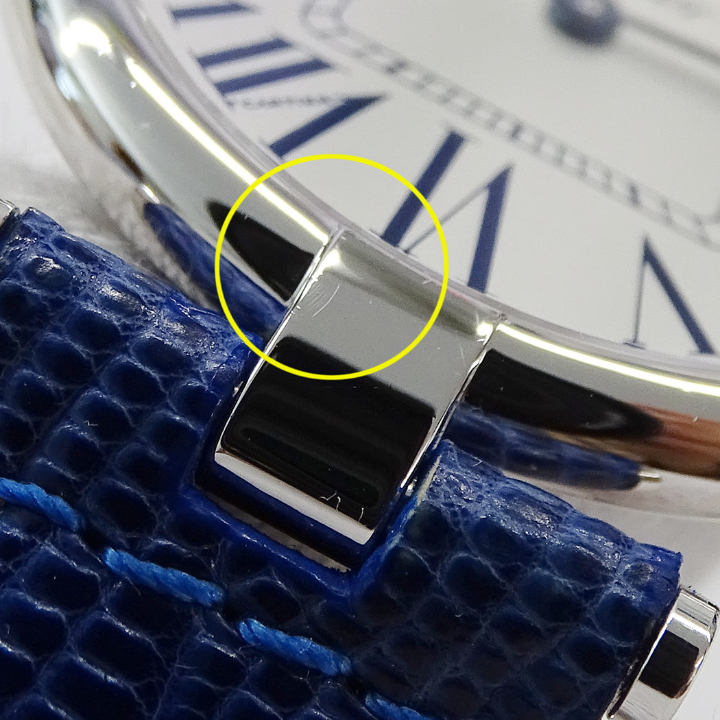 Cartier カルティエ マストヴァンドーム LM ヴェルメイユ W1007065 ボーイズ 腕時計 クオーツ QZ 925 レザー 磨き済み【中古】