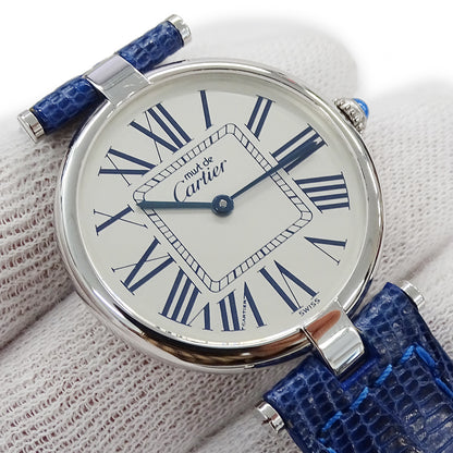 Cartier カルティエ マストヴァンドーム LM ヴェルメイユ W1007065 ボーイズ 腕時計 クオーツ QZ 925 レザー 磨き済み【中古】