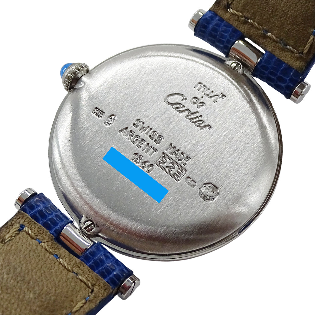 Cartier カルティエ マストヴァンドーム LM ヴェルメイユ W1007065 ボーイズ 腕時計 クオーツ QZ 925 レザー 磨き済み【中古】