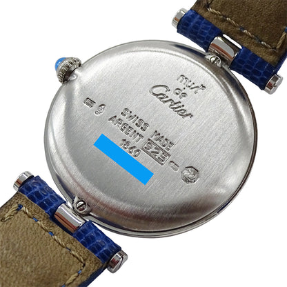 Cartier カルティエ マストヴァンドーム LM ヴェルメイユ W1007065 ボーイズ 腕時計 クオーツ QZ 925 レザー 磨き済み【中古】