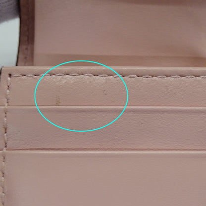 GUCCI グッチ 二つ折り財布 シマ ピンク ゴールド金具 548057 キャット レディース【中古】