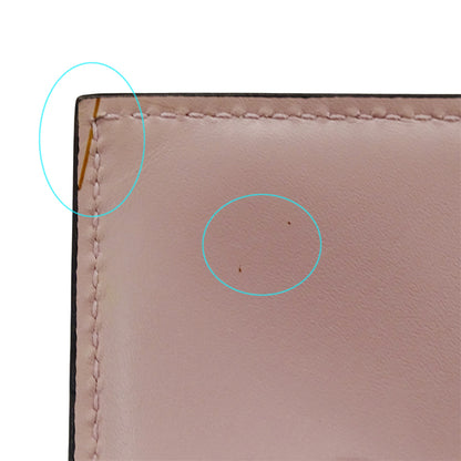 GUCCI グッチ 二つ折り財布 シマ ピンク ゴールド金具 548057 キャット レディース【中古】