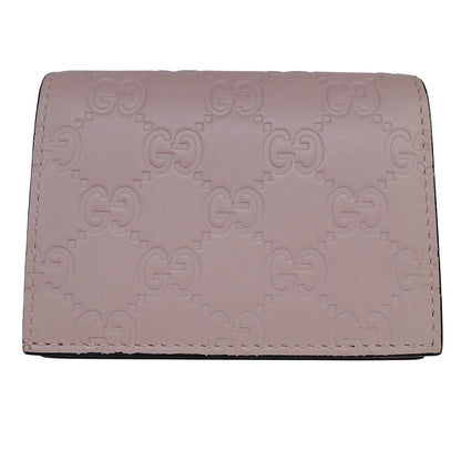 GUCCI グッチ 二つ折り財布 シマ ピンク ゴールド金具 548057 キャット レディース【中古】