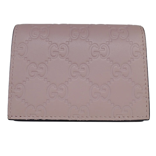 GUCCI グッチ 二つ折り財布 シマ ピンク ゴールド金具 548057 キャット レディース【中古】