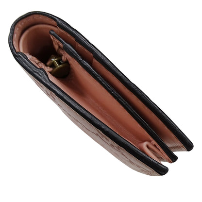 GUCCI グッチ 二つ折り財布 シマ ピンク ゴールド金具 548057 キャット レディース【中古】