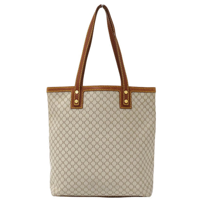 CELINE セリーヌ トートバッグ マカダム ベージュ ブラウン キャンバス レディース 【中古】