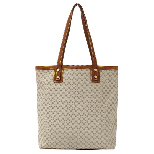 CELINE セリーヌ トートバッグ マカダム ベージュ ブラウン キャンバス レディース 【中古】